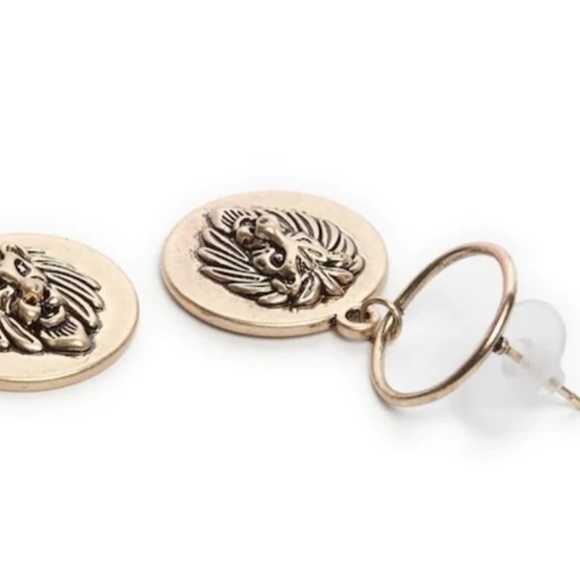 Gold plated handcrafted tiger earnings - Picture 3 of 4